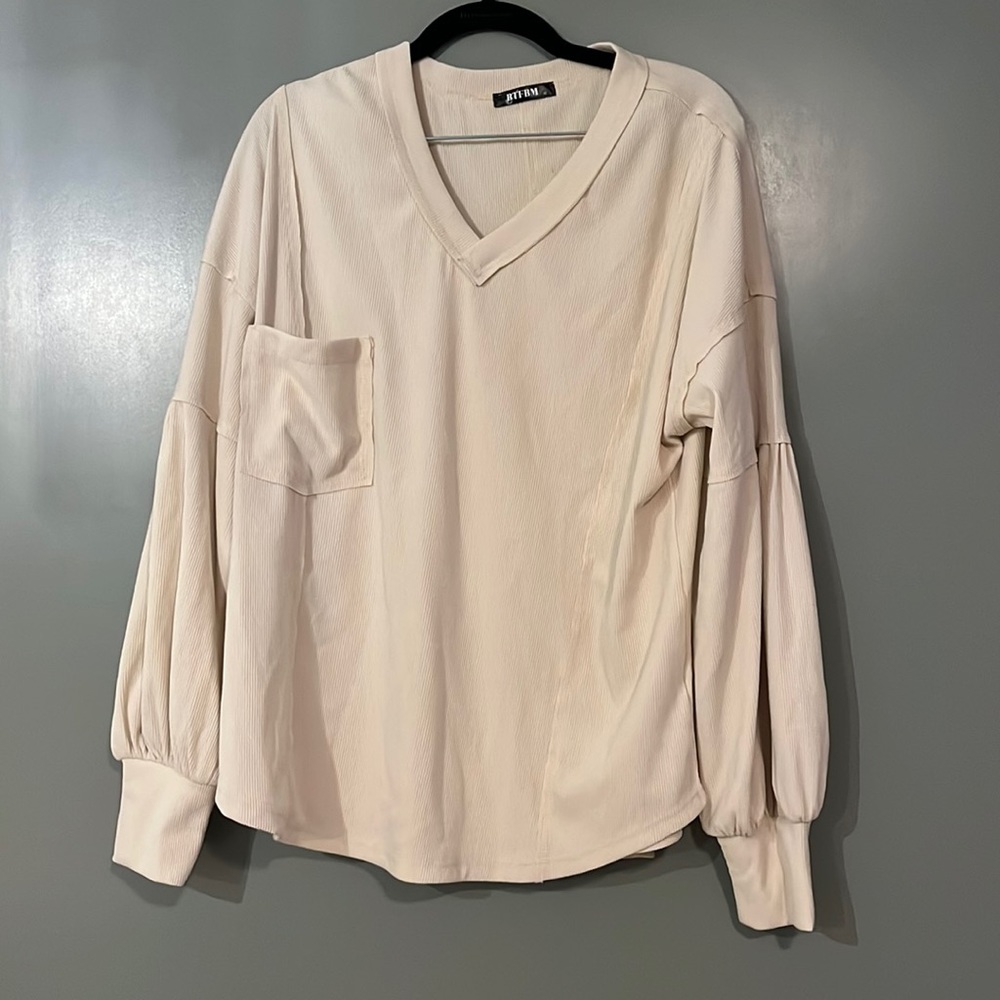 Cream. Over sized sweater. Medium.